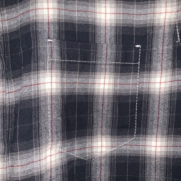 Pendleton Cotton Shirt Womens Size Large Blue Gray Red Plaid Flannel Soft Preppy - Picture 2 of 9